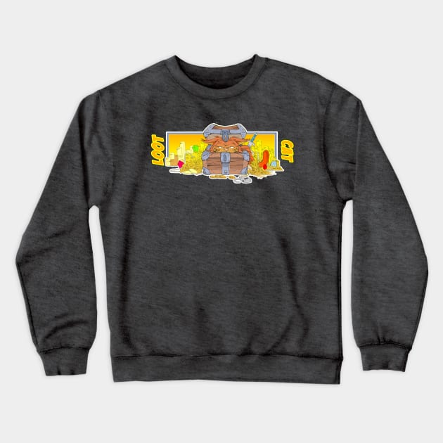 loot cat Crewneck Sweatshirt by JeffreyLSteven